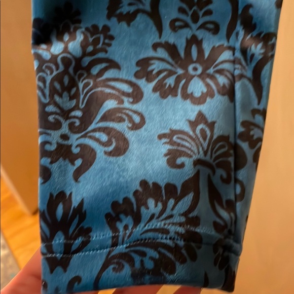 Chios Rich Black/Blue Patterned Leggings New Without Tags - Picture 4 of 6